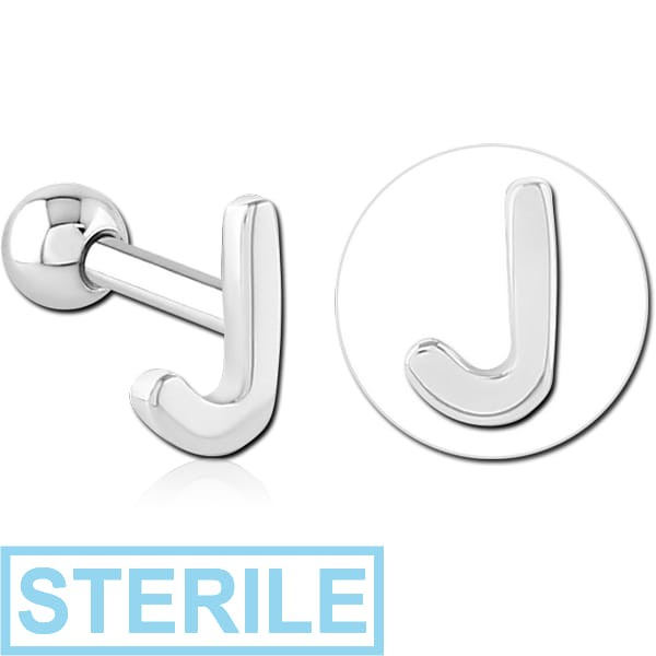 STERILE SURGICAL STEEL TRAGUS MICRO BARBELL - J