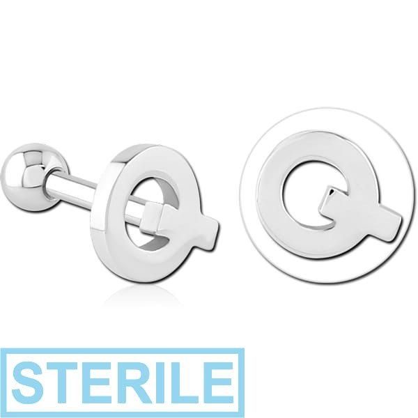 STERILE SURGICAL STEEL TRAGUS MICRO BARBELL - Q