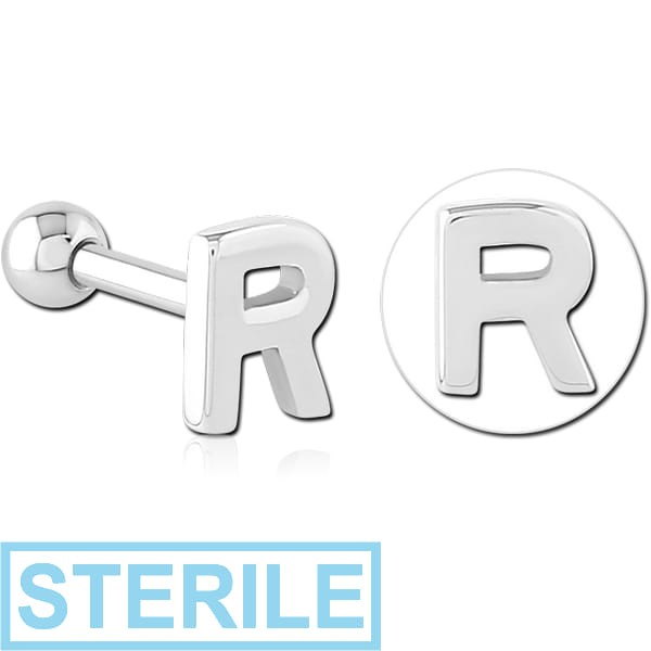 STERILE SURGICAL STEEL TRAGUS MICRO BARBELL - R