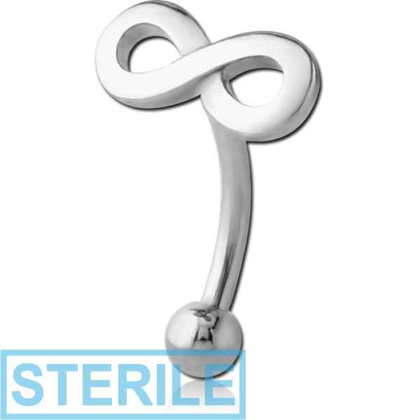 STERILE SURGICAL STEEL FANCY CURVED MICRO BARBELL - INFINITY