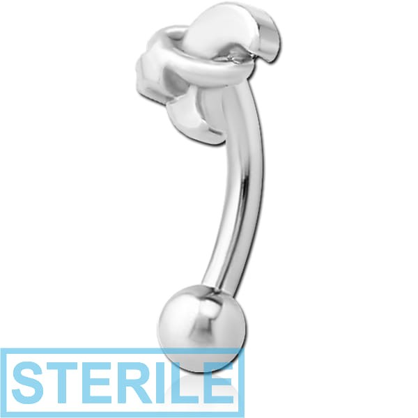 STERILE SURGICAL STEEL FANCY CURVED MICRO BARBELL - ANNULAR ECLIPSE AND STAR