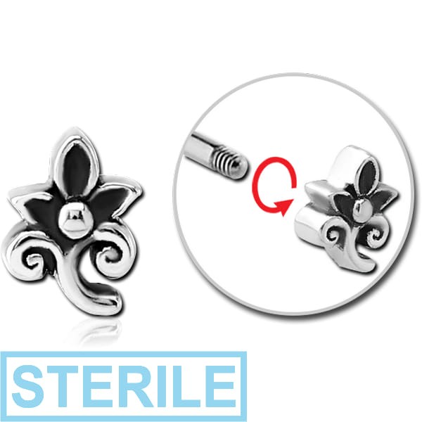 STERILE SURGICAL STEEL MICRO ATTACHMENT FOR 1.2MM THREADED PINS - FLOWER