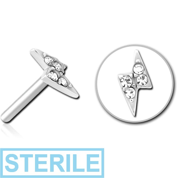 STERILE SURGICAL STEEL JEWELLED THREADLESS ATTACHMENT - THUNDER