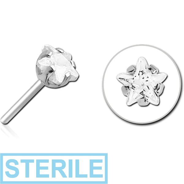 STERILE SURGICAL STEEL JEWELLED THREADLESS ATTACHMENT - STAR