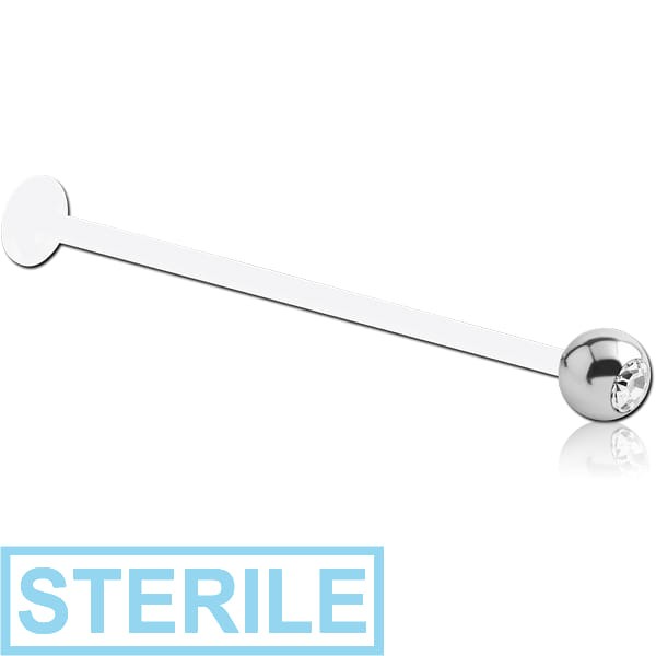 STERILE PTFE LABRET WITH SURGICAL STEEL JEWELLED BALL
