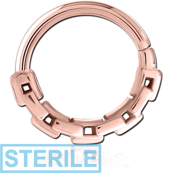 STERILE ROSE GOLD PVD COATED SURGICAL STEEL SEAMLESS RING