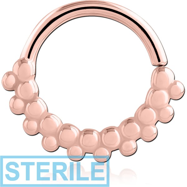STERILE ROSE GOLD PVD COATED SURGICAL STEEL SEAMLESS RING