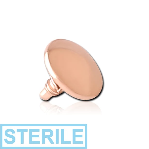 STERILE ROSE GOLD PVD COATED SURGICAL STEEL DISC FOR 1.2MM INTERNALLY THREADED PINS