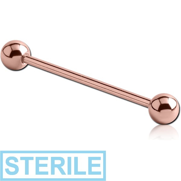 STERILE ROSE GOLD PVD COATED SURGICAL STEEL MICRO BARBELL