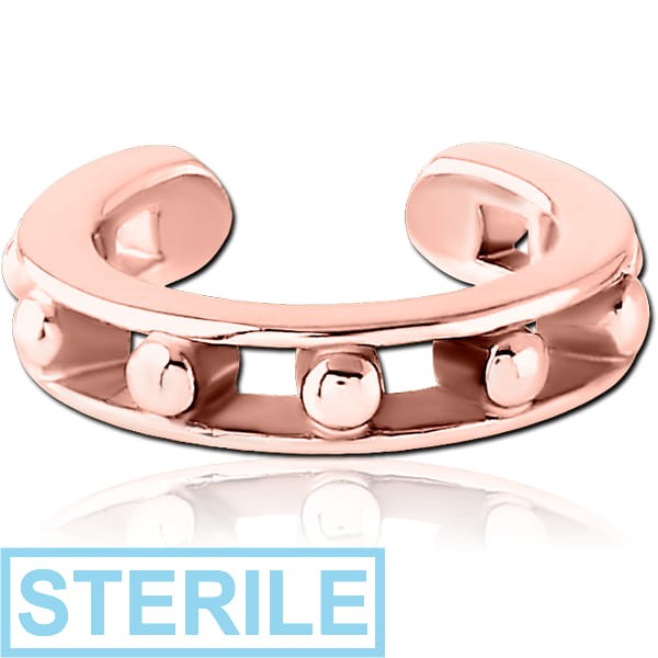STERILE ROSE GOLD PVD COATED SURGICAL STEEL EAR CUFF