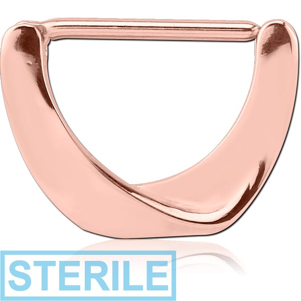 STERILE ROSE GOLD PVD COATED SURGICAL STEEL NIPPLE CLICKER