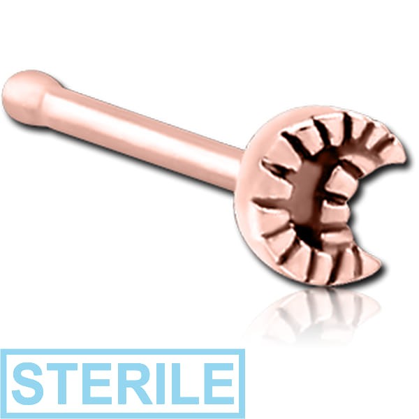 STERILE ROSE GOLD PVD COATED SURGICAL STEEL NOSE BONE
