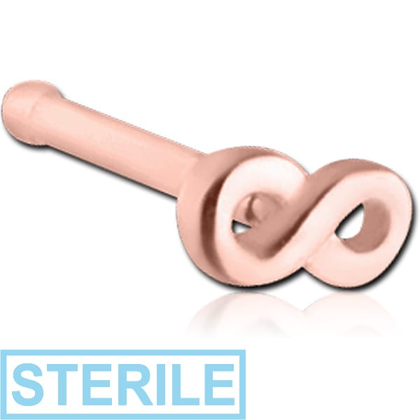 STERILE ROSE GOLD PVD COATED SURGICAL STEEL INFINITY NOSE BONE