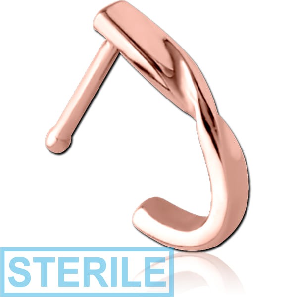 STERILE ROSE GOLD PVD COATED SURGICAL STEEL WRAP AROUND NOSE BONE