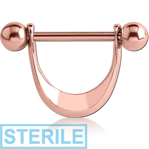 STERILE ROSE GOLD PVD COATED SURGICAL STEEL NIPPLE SHIELD (14 MM)