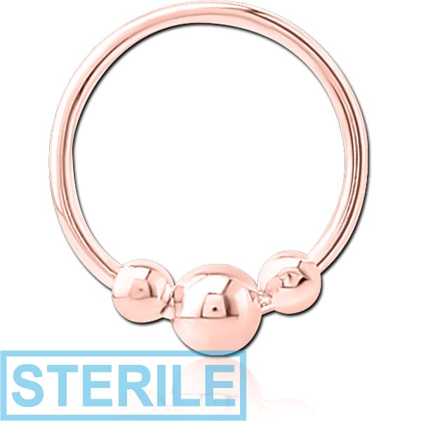 STERILE STERLING SILVER 925 ROSE GOLD PVD COATED SEAMLESS RING