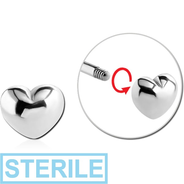 STERILE SURGICAL STEEL ATTACHMENT FOR 1.6 MM THREADED PIN - HEART