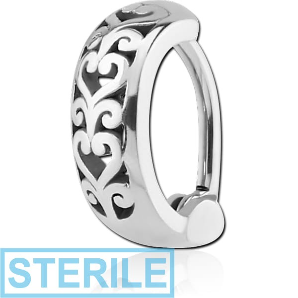 STERILE SURGICAL STEEL BELLY CLICKER - FILIGREE