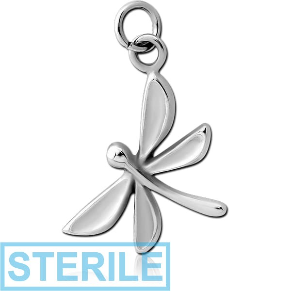 STERILE SURGICAL STEEL CHARM - DRAGONFLY