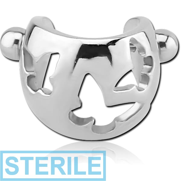 STERILE SURGICAL STEEL CARTILAGE SHIELD - BUTTEFLIES