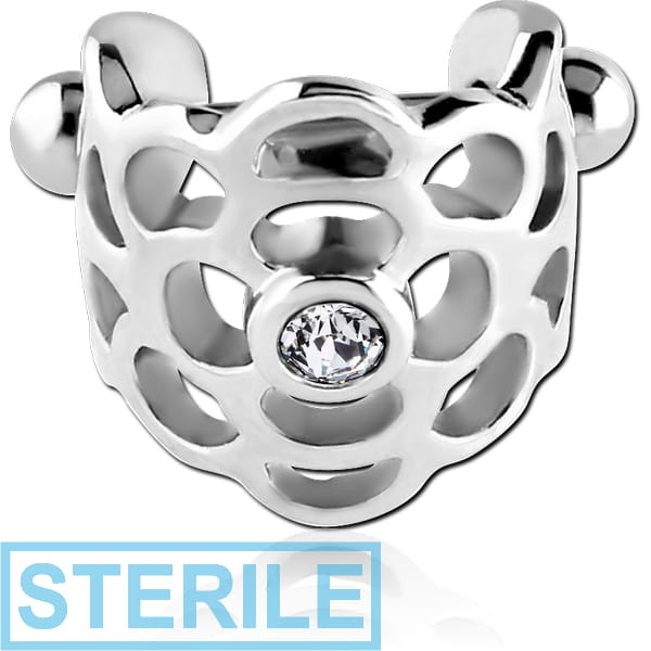 STERILE SURGICAL STEEL JEWELLED CARTILAGE SHIELD