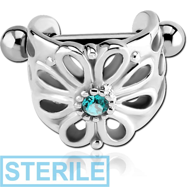 STERILE SURGICAL STEEL JEWELLED CARTILAGE SHIELD
