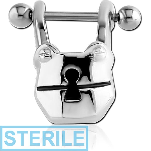 STERILE SURGICAL STEEL CARTILAGE SHIELD - LOCK FACE