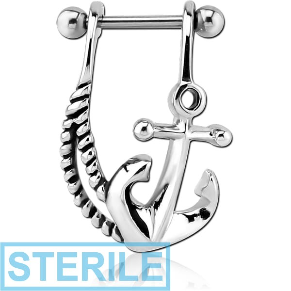 STERILE SURGICAL STEEL CARTILAGE SHIELD - RIGHT ANCHOR AND ROPE