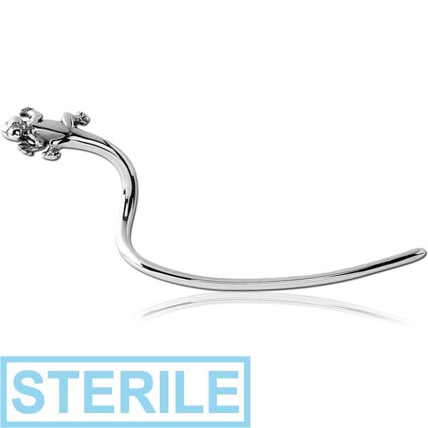 STERILE SURGICAL STEEL EYEBROW - LIZARD RIGHT