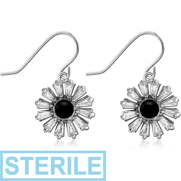 STERILE SURGICAL STEEL EARRINGS - SUNFLOWER
