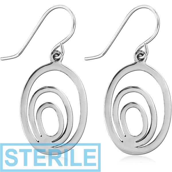 STERILE SURGICAL STEEL EARRINGS PAIR
