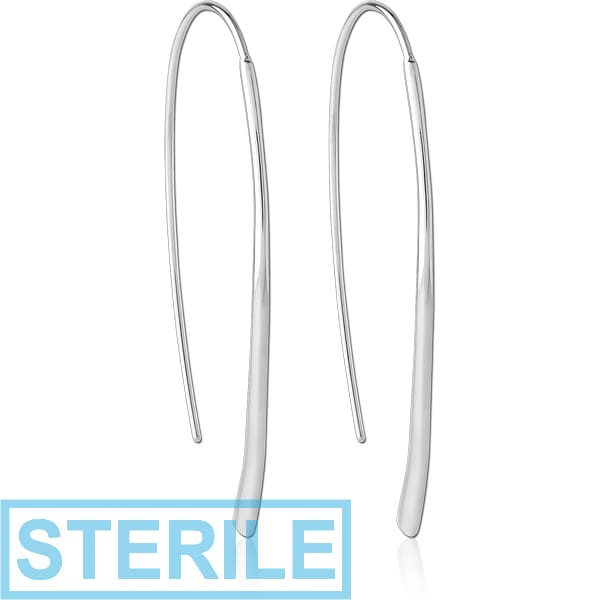 STERILE SURGICAL STEEL EARRINGS PAIR
