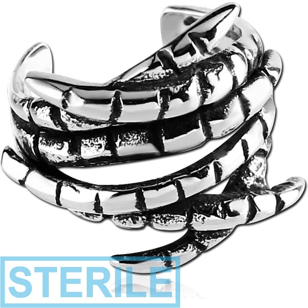 STERILE SURGICAL STEEL EAR CUFF - CLAWS