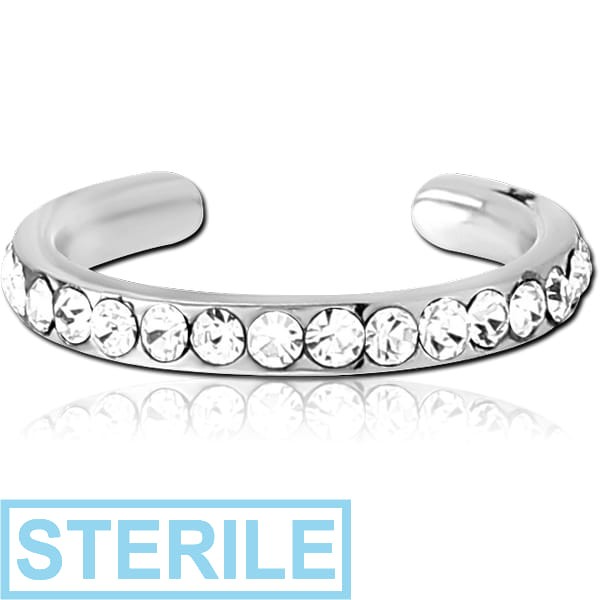 STERILE SURGICAL STEEL JEWELLED EAR CUFF
