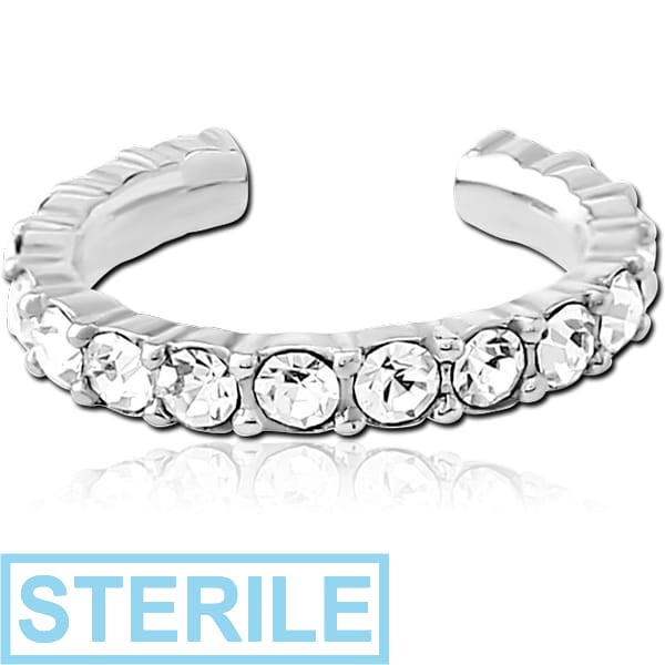 STERILE SURGICAL STEEL JEWELLED EAR CUFF