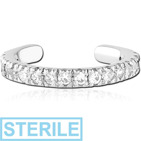 STERILE SURGICAL STEEL JEWELLED EAR CUFF