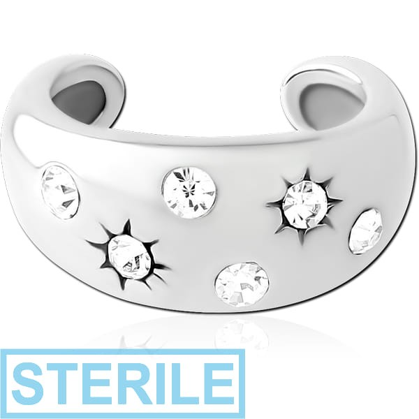 STERILE SURGICAL STEEL JEWELLED EAR CUFF