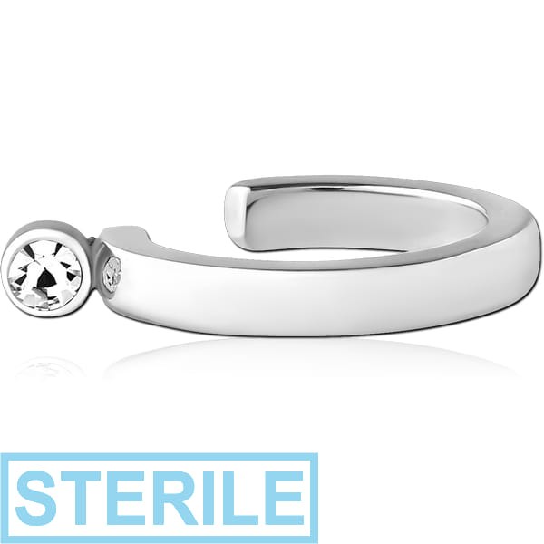 STERILE SURGICAL STEEL JEWELLED EAR CUFF