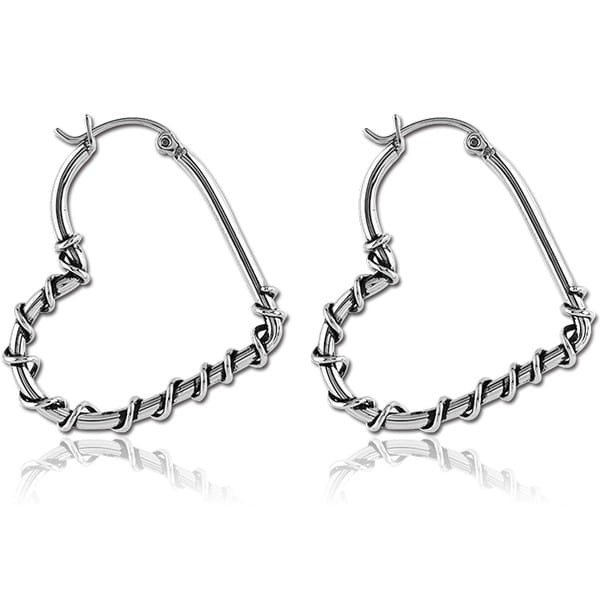 STERILE SURGICAL STEEL TWISTED WIRE EARRINGS