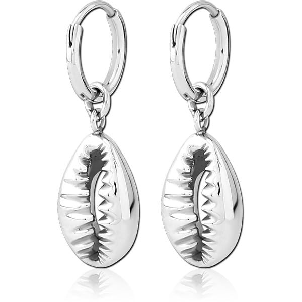 STERILE SURGICAL STEEL EARRINGS - SHELL