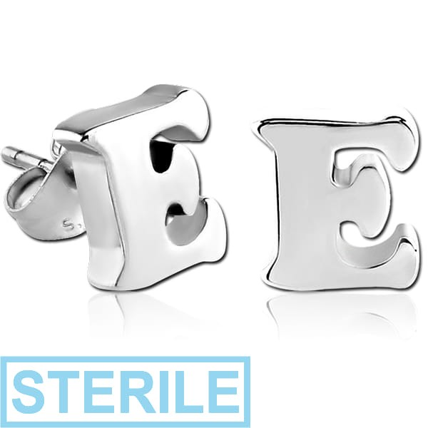 STERILE SURGICAL STEEL EAR STUDS PAIR - E