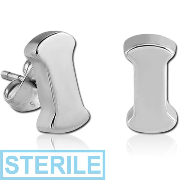 STERILE SURGICAL STEEL EAR STUDS PAIR - I