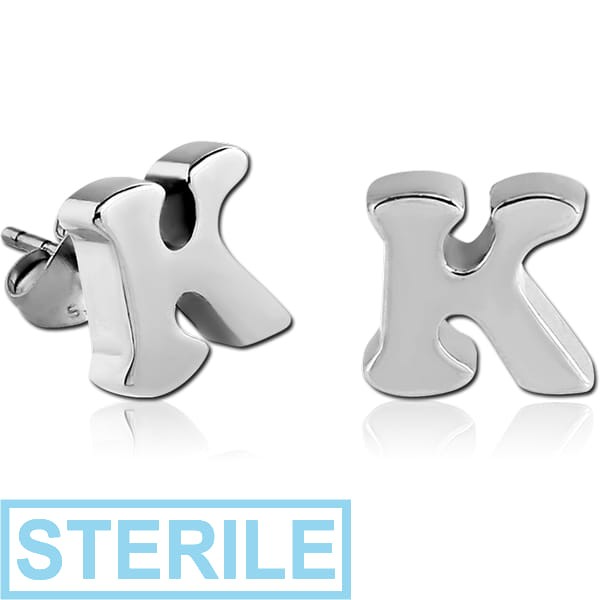 STERILE SURGICAL STEEL EAR STUDS PAIR - K