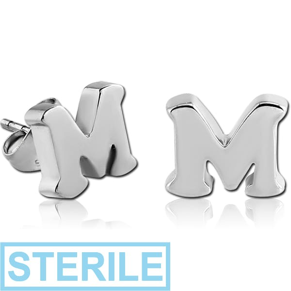 STERILE SURGICAL STEEL EAR STUDS PAIR - M