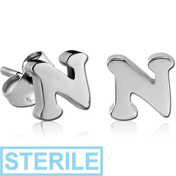 STERILE SURGICAL STEEL EAR STUDS PAIR - N