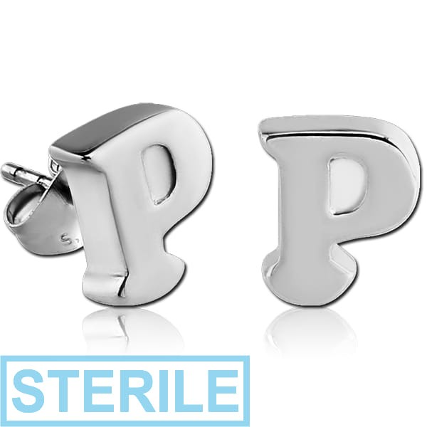 STERILE SURGICAL STEEL EAR STUDS PAIR - P