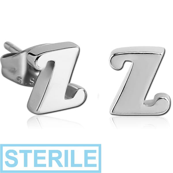 STERILE SURGICAL STEEL EAR STUDS PAIR - Z