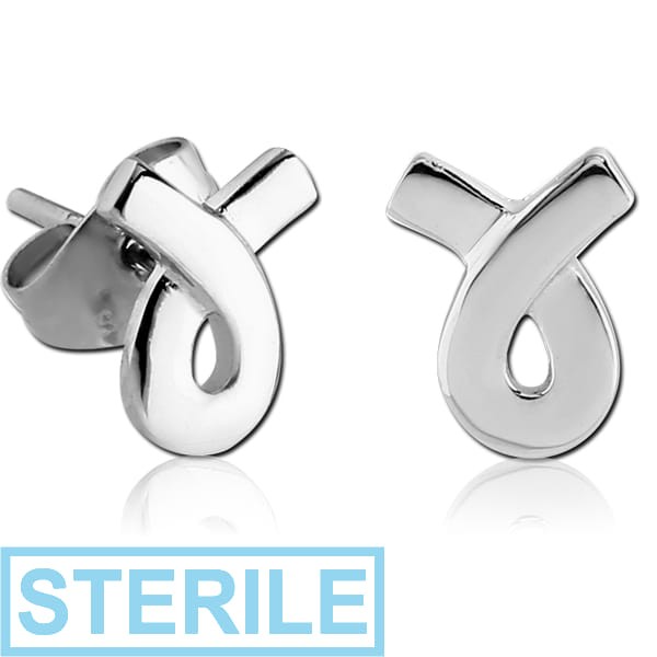 STERILE SURGICAL STEEL EAR STUDS PAIR