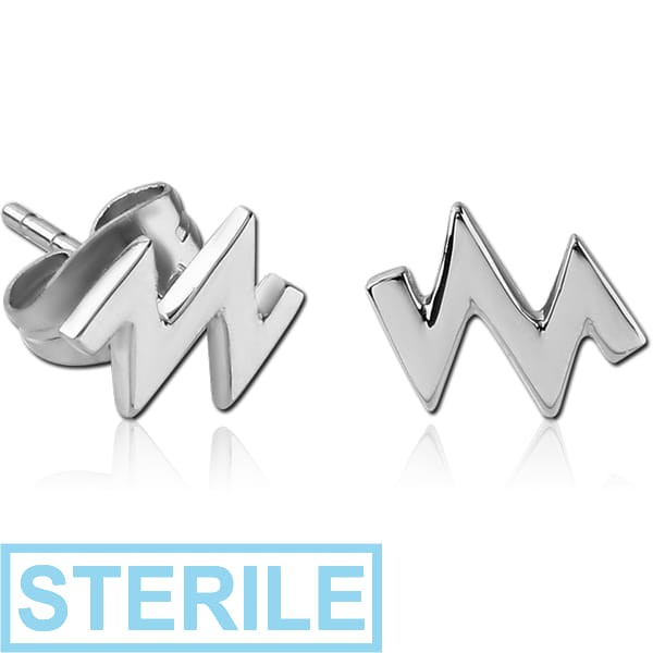 STERILE SURGICAL STEEL EAR STUDS PAIR
