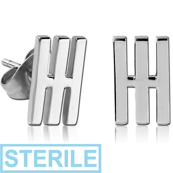 STERILE SURGICAL STEEL EAR STUDS PAIR